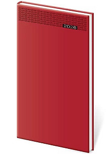 Diář 2026 týdenní kapesní Gommato - červená