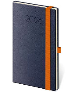 Diář 2026 týdenní kapesní Praga - modrá