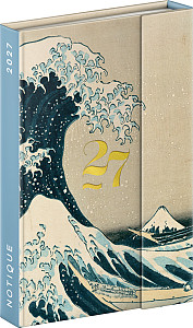 Diář 2027: Katsushika Hokusai - týdenní, magnetický, 11 x 16 cm