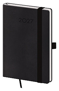 Diář 2027 týdenní kapesní Print Plus - černá