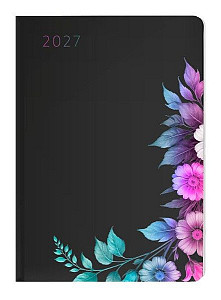 Diář A5 denní 2027 Floral