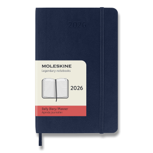 Diář Moleskine 2026 - měkké desky, S, denní, modrý