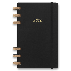 Diář Moleskine Spiral 2026 - tvrdé desky, L, měsíční/týdenní, černý
