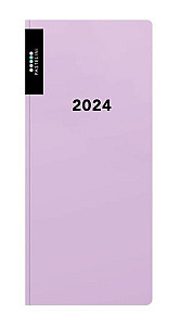 Diář PVC měsíční 2024 PASTELINI - fialová