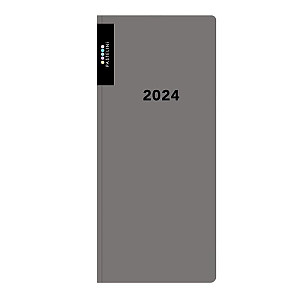 Diář PVC měsíční 2024 PASTELINI - šedá