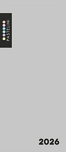 Diář PVC měsíční 2026 PASTELINI šedá