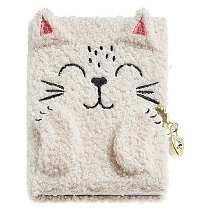 Diář se zámkem Fluffy - Kočka, 80 listů, 80g, linkovaný