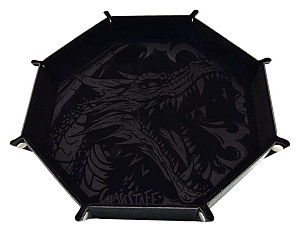 Dice tray - Dragon Skin Edition- Osmihran - Černý