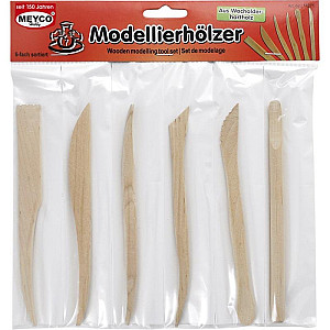 Dřevěná modelovací sada nářadí 6 ks