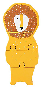 Dřevěné puzzle pro děti pan lev