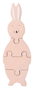 Dřevěné puzzle pro děti paní králíčí
