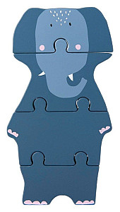 Dřevěné puzzle pro děti paní slonice