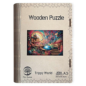 Dřěvěné puzzle/Trippy world A3