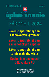 E-kniha Aktualizácia I/1 / 2024 - daňové a účtovné zákony