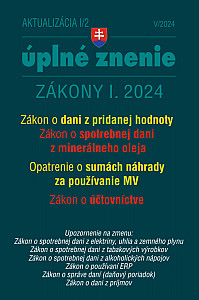 E-kniha Aktualizácia I/2 / 2024 - daňové a účtovné zákony