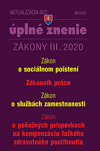 E-kniha Aktualizácia III/2 2020 -  Sociálne poistenie, Zákonník práce, Služby zamestnanosti