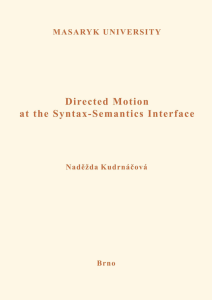 E-kniha Directed Motion at the Syntax-Semantics Interface