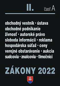 E-kniha Zákony 2022 II/A - Obchodné právo a živnostenský zákon