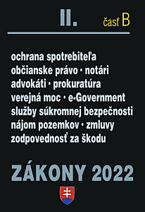 E-kniha Zákony 2022 II/B - Občianske právo, Notári, Advokáti, Prokurátori
