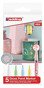 Edding Lakový popisovač 751 - Pastel, sada 5 ks