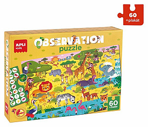 Edukační puzzle Savana 60 dílků