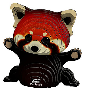 EUGY 3D kartonová skládačka - Panda červená