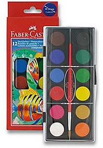 Faber - Castell Vodové barvy 24 mm - 12 barev