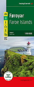 Faerské ostrovy 1:90 000 / silniční a rekreační mapa