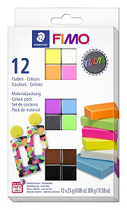 FIMO sada 12 barev x 25 g - Efekt Neon