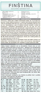 FINŠTINA souhrn gramatiky