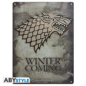 Game of Thrones Plechová cedule: Stark 38 x 28 cm