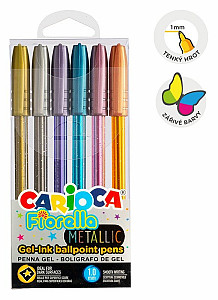 Gelová pera Fiorella - Metallic, 6ks