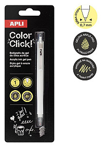 Gelový roller Color Click balený v blisteru, 1ks - bílý