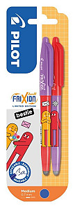Gumovací roller FriXion Ball 07, Friends Ltd., R., BL, 2ks, červená/ fialová, BESTIE