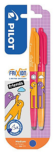 Gumovací roller FriXion Ball 07, Friends Ltd., R., BL, 2ks, růžová/m.oranžová, FRIENDS