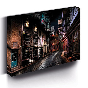 Harry Potter obraz LED svítící 30x40 cm - Příčná ulice