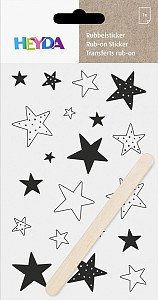 Heyda Propisoty 10 x 19 cm - hvězdy černé