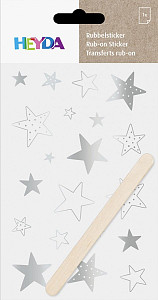 Heyda Propisoty 10 x 19 cm - hvězdy stříbrné