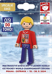 Igráček Fanoušek MS v hokeji 2024 - červený dres