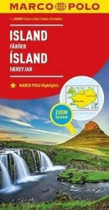 Island, Faerské ostrovy 1:650 000 / turistická mapa (ZoomSystem)