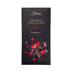ISPIRITI Hořká čokoláda 61% s kousky malin 80g