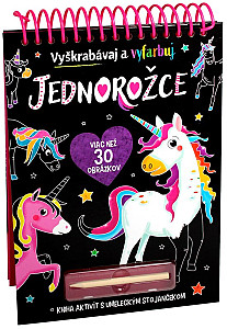 Jednorožce - Vyškrabávaj a vyfarbuj
