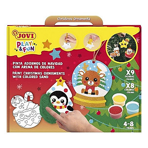 JOVI PLAY&FUN malování pískem sada 12 ks Vánoční ozdoby