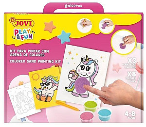 JOVI PLAY&FUN sada na malování pískem 12ks - Unicorns