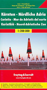 Kärtnen , Nordliche Adria/Korutany, severní Jadran 1:200 000/automapa