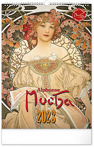 Kalendář 2023 nástěnný: Alfons Mucha, 33 × 64 cm