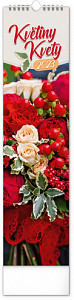 Kalendář 2023 nástěnný: Květiny CZ/SK, 12 × 48 cm