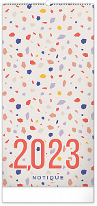 Kalendář 2023 nástěnný: Plánovací Terazzo, 21 × 42 cm