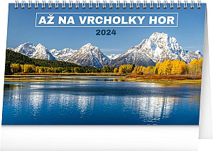 Kalendář 2024 stolní: Až na vrcholky hor, 23,1 × 14,5 cm