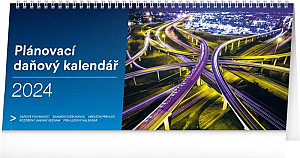 Kalendář 2024 stolní: Plánovací daňový, 33 × 14,5 cm